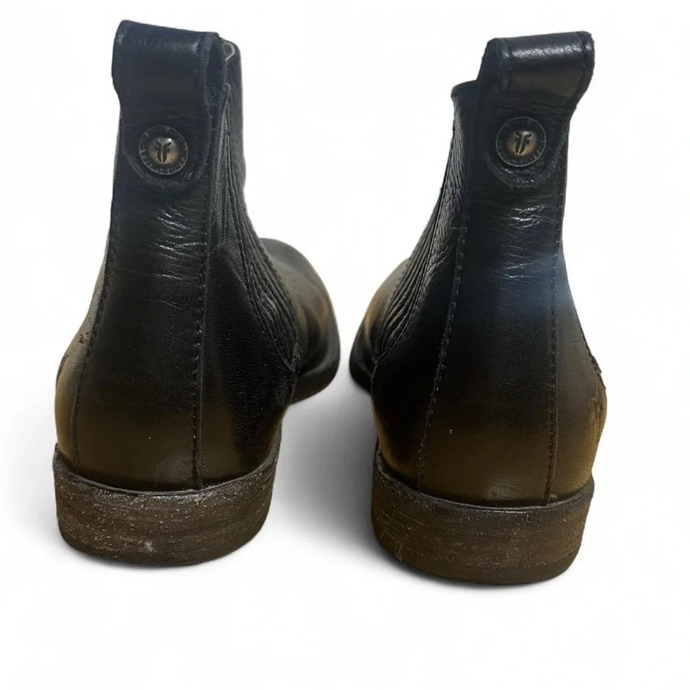 💜 Frye Black Leather Chelsea Ankle Boot (7)
